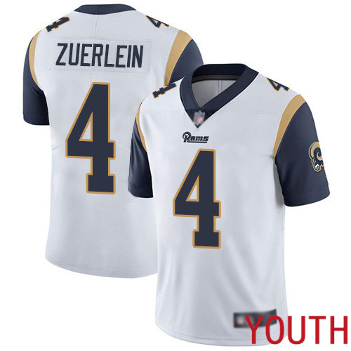 Los Angeles Rams Limited White Youth Greg Zuerlein Road Jersey NFL Football 4 Vapor Untouchable